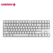 CHERRY 樱桃 3000 S TKL 88键 有线机械键盘 白色 Cherry红轴 无光