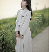 神仙club JK制服 日系学院风套装 小西装+背心裙 杏色