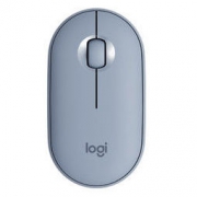 logitech 罗技 Pebble 2.4G蓝牙 双模无线鼠标 1000DPI 雾霭蓝