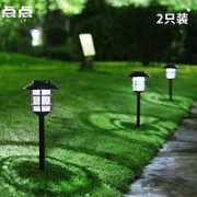 点点 2843二只装 太阳能草坪户外灯 白光版