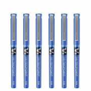 PILOT 百乐 BX-V5 直液式走珠中性笔 0.5mm 蓝色 6支装