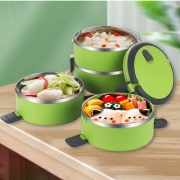 聚心尚品 不锈钢加厚多层多功能饭盒 三层带盖