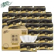 Breeze 清风 原木黑金系列 抽纸 3层100抽20包 （190mm*154mm）*4件