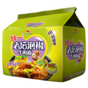 有券的上：Uni-President 统一 老坛泡椒牛肉面 108克*5袋