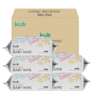 9日0点！kub 可优比 婴儿专用手口湿巾 80抽*5包