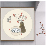 忆画 中式餐厅装饰画《A-团团圆圆 》40×40cm 背景墙卧室玄关现代简约风格