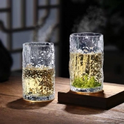 聚划算百亿补贴：虾选 树皮纹玻璃杯 260ml*2个