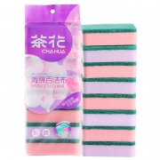 CHAHUA 茶花 波纹海绵擦百洁布 5片装