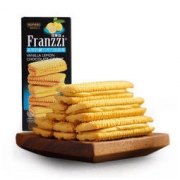 有券的上：Franzzi 法丽兹 夹心曲奇饼干 香草柠檬巧克力味 115g