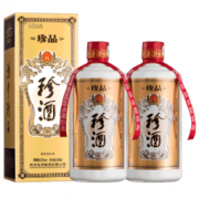 KWEICHOW ZHENJIU 贵州珍酒 珍品白酒53度酱香型白酒口粮酒 陈年收藏老酒 大曲坤沙高粱纯粮食酒 珍品两瓶500ml*2