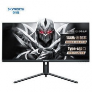 SKYWORTH 创维 Skyworth)34英寸 IPS窄边 21:9带鱼屏 144Hz WQHD HDR 65W Type-c 升降电竞显示器F34G3Q