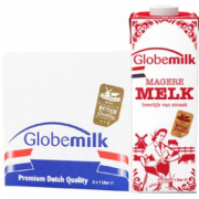 88VIP！Globemilk 荷高 脱脂纯牛奶 1L*6盒