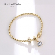PLUS会员：Martine Wester 瑪汀薇思 MW17-006G 女士水晶手链