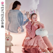 芬腾&布朗熊 女士秋冬珊瑚绒家居服套装
