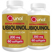 心血管保健，Qunol 酋诺 超级泛醇 还原型辅酶200mg*60粒*2瓶