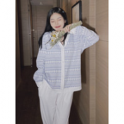 PEANOJEAN 6890 女士开衫棉睡衣