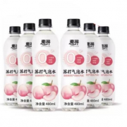 京东极速版：惠寻 白桃味 无糖苏打水 饮料 480ml*6瓶