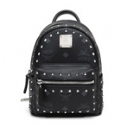 MCM 女士铆钉logo双肩包 MMKAAVE05BK001