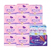 洁婷 透气棉柔 日夜用 卫生巾110片整箱