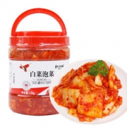 松源锦麟 泡菜韩国风味辣白菜 桶装1.2kg