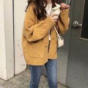 TONLION 唐狮 女士绞花针织开衫 62632FC0045005313