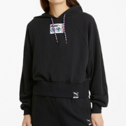 S码！PUMA 彪马 女士小logo连帽卫衣