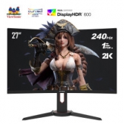 ViewSonic 优派 VX2716 27英寸曲面显示器（2560x1440、240Hz、1ms、1000R）
