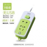 柱牛 ZN-831 多孔插排 1500w 1m