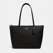 20点：COACH 蔻驰 女士皮质单肩托特包 4454 IMBLK 黑色 中号