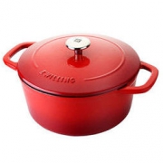 ZWILLING 双立人 珐琅铸铁 汤锅 24cm 红色