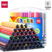 deli 得力 70660 可水洗水彩笔/粗三角杆 48色