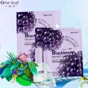 一叶子 补水面膜 黑莓胶原蛋白面膜礼盒 20片