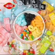 金冠  手抓包彩虹糖果500g 焦朋友香蕉味软糖