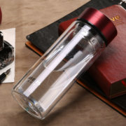 HAERS 哈尔斯 LBL-300-76 双层玻璃杯 300ml  红色