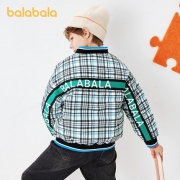 balabala 巴拉巴拉 中大童洋气格纹外套
