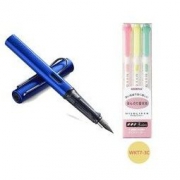 LAMY 凌美 恒星系列 钢笔 蓝色 F尖+斑马 WKT7-3C 荧光笔 5支
