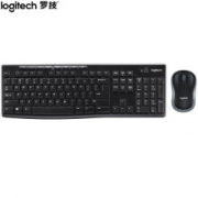 罗技 MK270 无线键鼠套装 全尺寸 带无线2.4G接收器 黑色