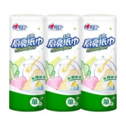 京喜APP：心相印 印花厨房用纸 65节*3卷