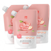 温和不伤手！gb 好孩子 婴儿桃叶净护洗衣液  (组合装500ml*3）