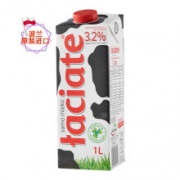 需入会、限地区：Laciate 高温灭菌全脂牛奶 1L*12盒*4件
