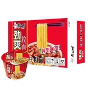 康师傅 红烧牛肉劲爽拉面 104g*12桶整箱装