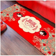 隆吉 红色婚庆地毯 40*60cm