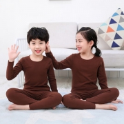 嘟嘟童话 儿童无痕加绒保暖内衣