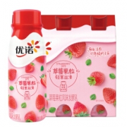 PLUS会员：yoplait 优诺 草莓果粒 210g*3瓶*4件