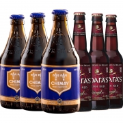 比利时进口 Chimay 智美 蓝帽精酿啤酒+奥瓦拉红色艾尔 330mlx6瓶