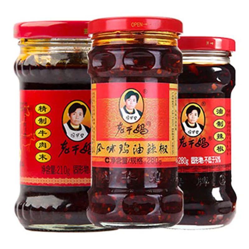 The Godmother 老干妈 风味豆豉280g+牛肉末210g+鸡油280g