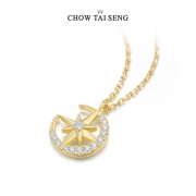 CHOW TAI SENG 周大生 S1PC0227 女士星月锁骨链