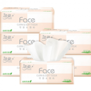 陪伴计划！C&S 洁柔 粉Face系列 抽纸 3层100抽6包（195mm*123mm）