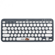 logitech 罗技 K380 布朗熊 79键 蓝牙 无线薄膜键盘 白色 无光