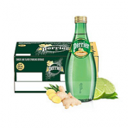 perrier 巴黎水 气泡矿泉水（姜汁青柠）  玻璃瓶装  330ml*24瓶